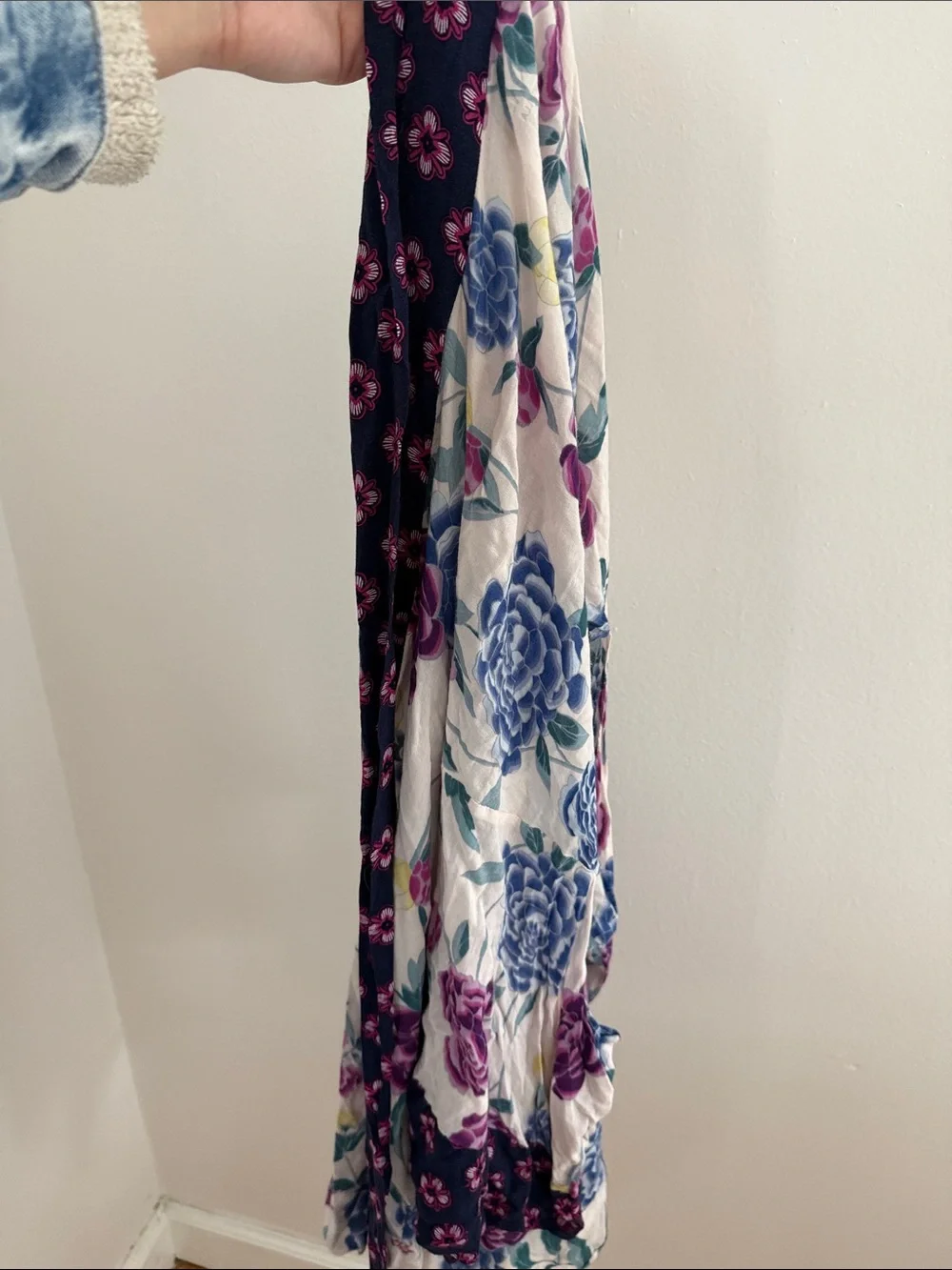 Floral Kimono Cardigan in Navy, Purple & Blue Medina one size